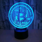 Bitcoin 3D Lamparina Visual