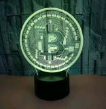 Bitcoin 3D Lamparina Visual