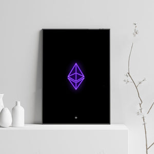 Quadro de  Arte Holográfica de Poster Cripto