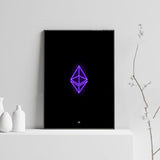 Quadro de  Arte Holográfica de Poster Cripto