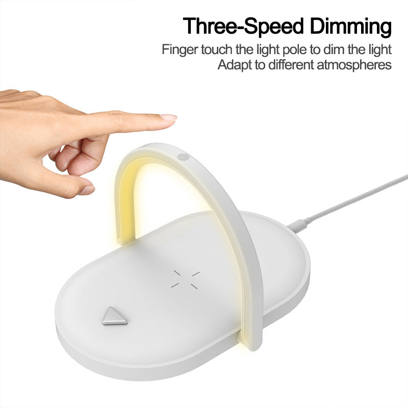 15W Wireless Charging Station + Night Light and Reading Lamp
 Practicality, style and technology in one place!