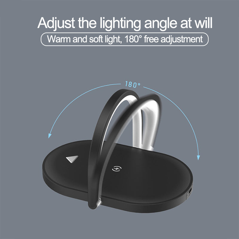 15W Wireless Charging Station + Night Light and Reading Lamp
 Practicality, style and technology in one place!
