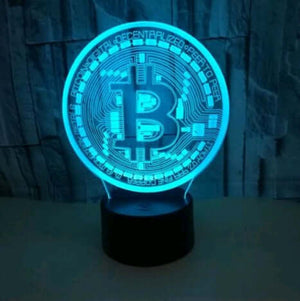 Bitcoin 3D Lamparina Visual