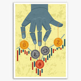 Quadro Sátiras Bitcoin e Criptomoedas