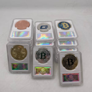 Moeda digital como Logotipo de diversas criptomoedas