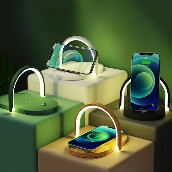 15W Wireless Charging Station + Night Light and Reading Lamp
 Practicality, style and technology in one place!