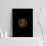Quadro de  Arte Holográfica de Poster Cripto