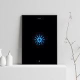 Quadro de  Arte Holográfica de Poster Cripto